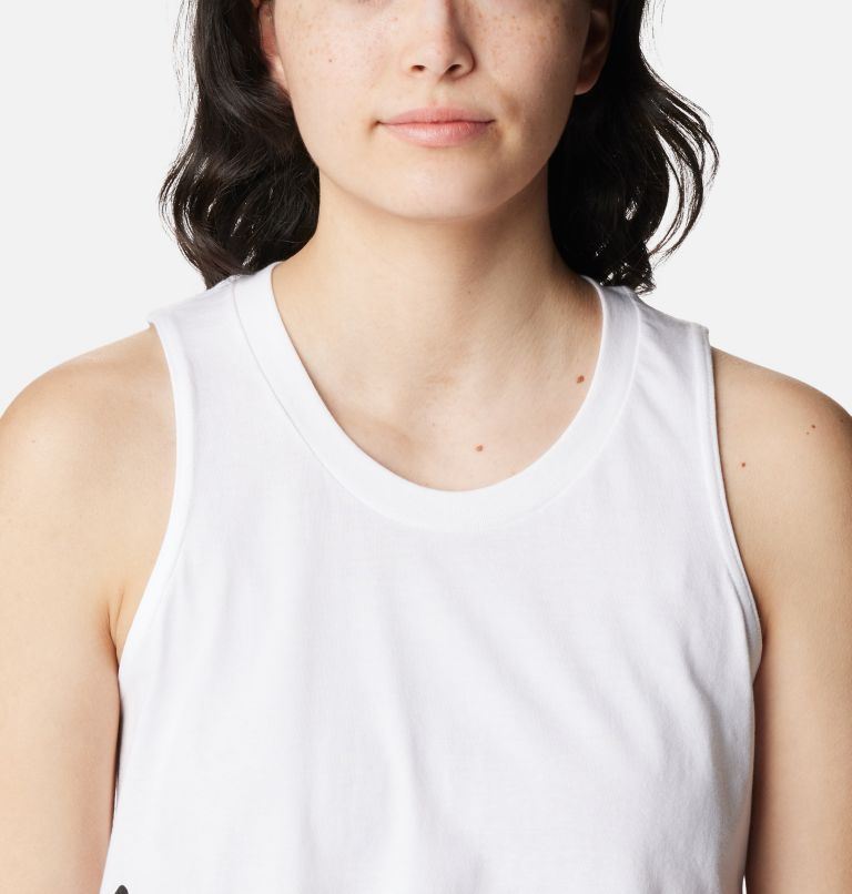 Thumbnail: Women’s North Cascades Casual Graphic Tank Top, Color: White, Gem Columbia Graphic, image 4