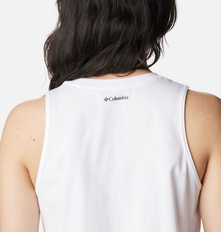 Thumbnail: Women’s North Cascades Casual Graphic Tank Top, Color: White, Gem Columbia Graphic, image 5