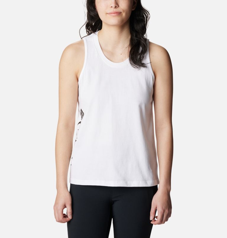 Women’s North Cascades Casual Graphic Tank Top, Color: White, Gem Columbia Graphic, image 1