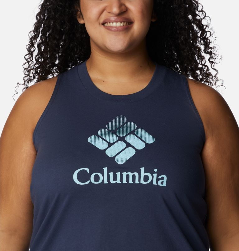 Women's North Cascades Tank - Plus Size, Color: Nocturnal, CSC Stacked Gradient Graphic, image 4