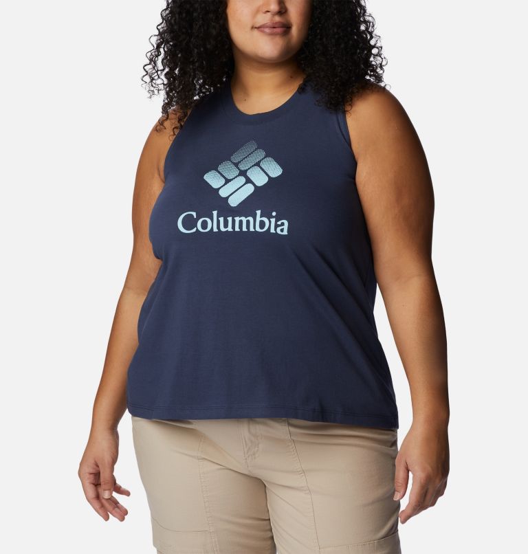 Women's North Cascades Tank - Plus Size, Color: Nocturnal, CSC Stacked Gradient Graphic, image 1