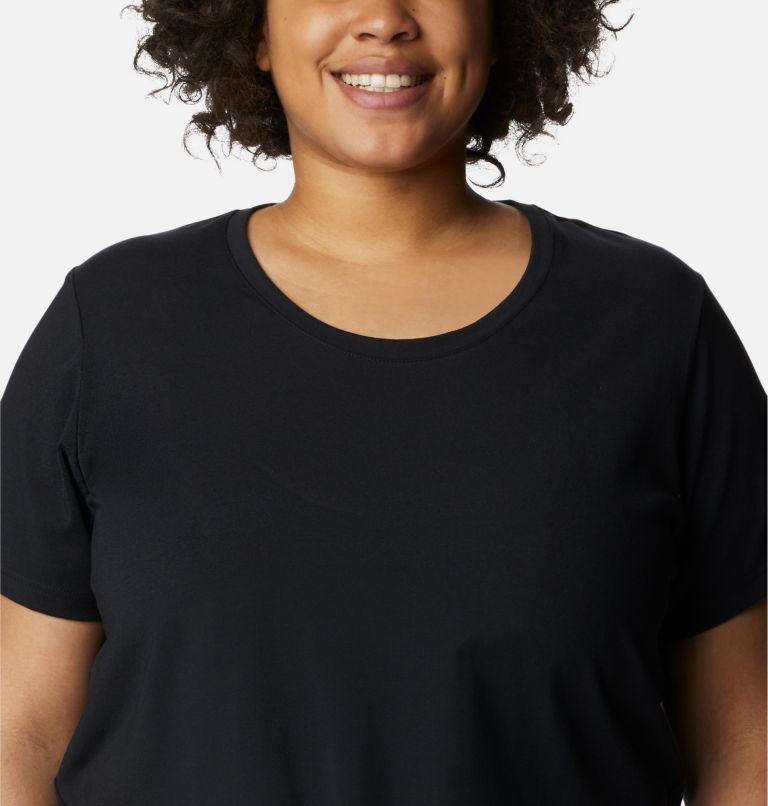Thumbnail: Women's Columbia Trek Short Sleeve Shirt - Plus Size, Color: Black, image 4