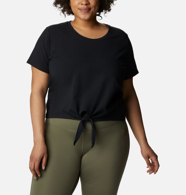 Thumbnail: Women's Columbia Trek Short Sleeve Shirt - Plus Size, Color: Black, image 1