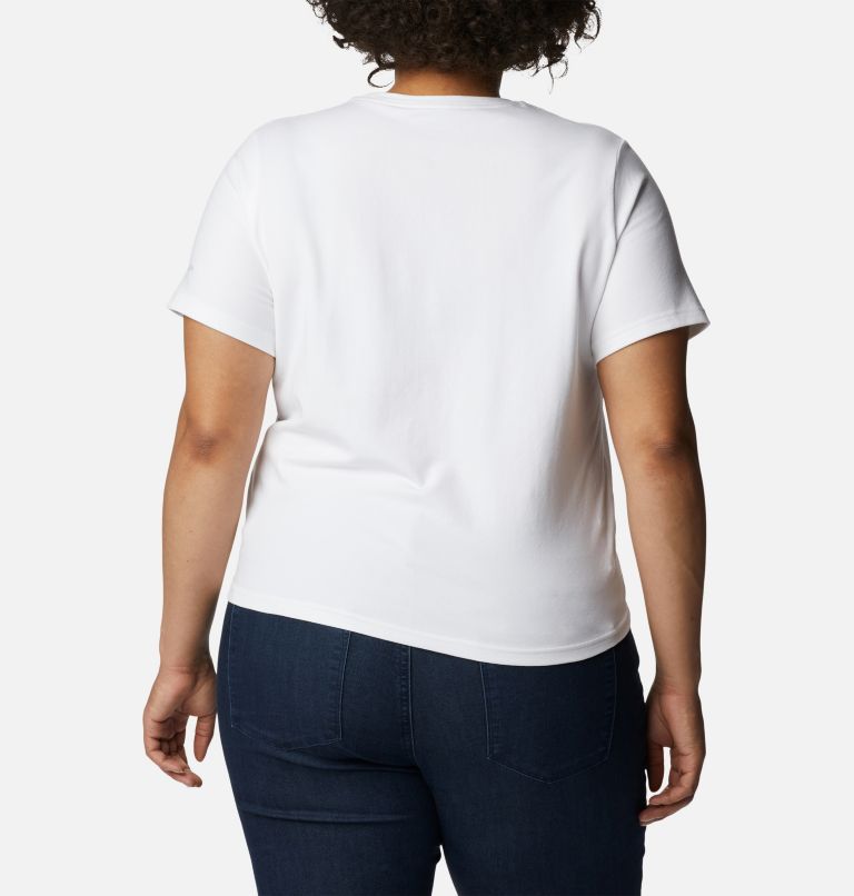 Thumbnail: Women's Columbia Trek Short Sleeve Shirt - Plus Size, Color: White, image 2