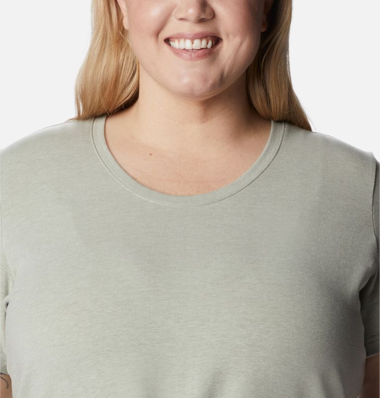 Women's Columbia Trek Short Sleeve Shirt - Plus Size, Color: Safari Heather, image 4