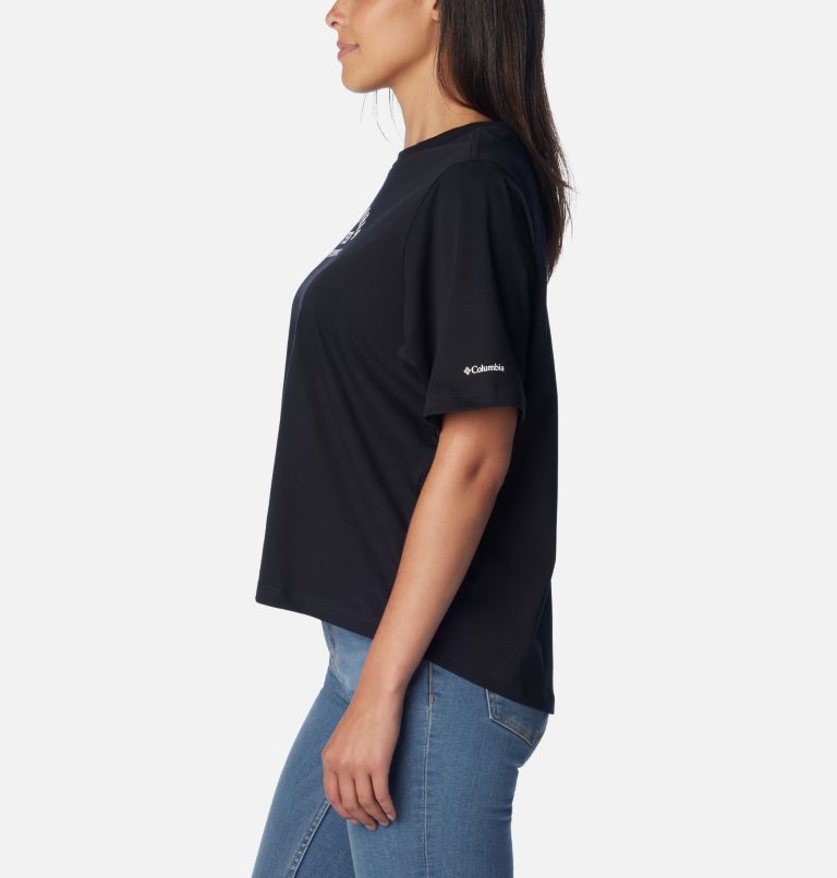 Thumbnail: Women's North Cascades Relaxed T-Shirt, Color: Black, College Life, image 3