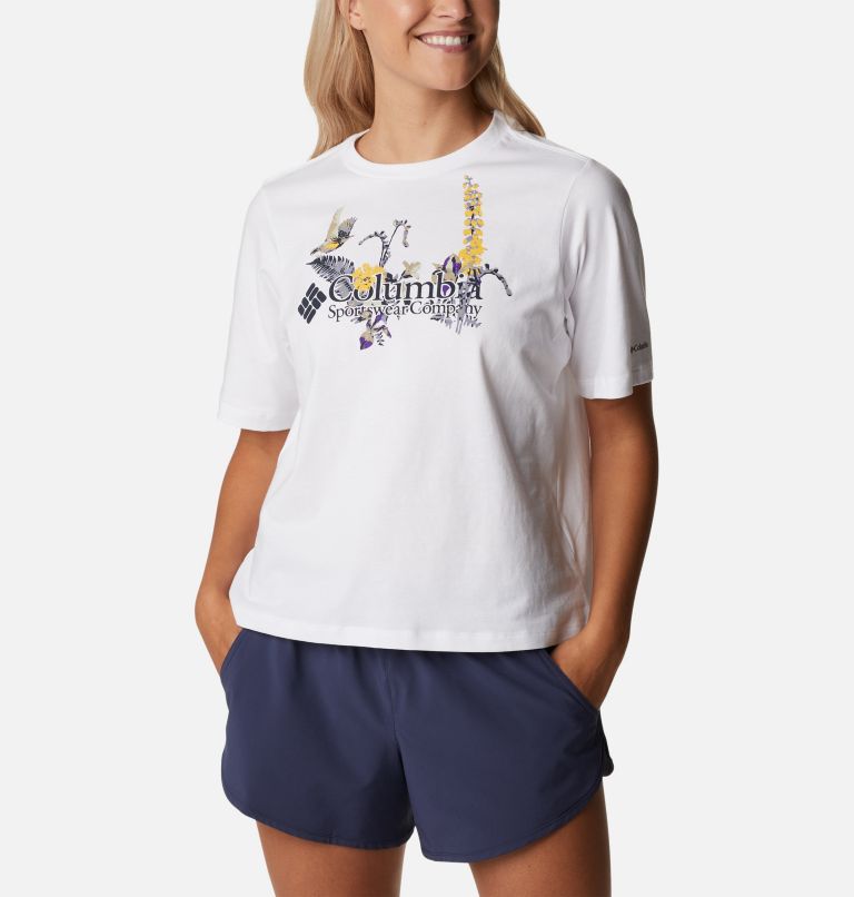 Thumbnail: Women's North Cascades Relaxed T-Shirt, Color: White, Fieldcreek Graphic, image 5