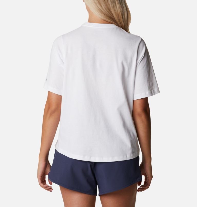 Thumbnail: Women's North Cascades Relaxed T-Shirt, Color: White, Fieldcreek Graphic, image 2