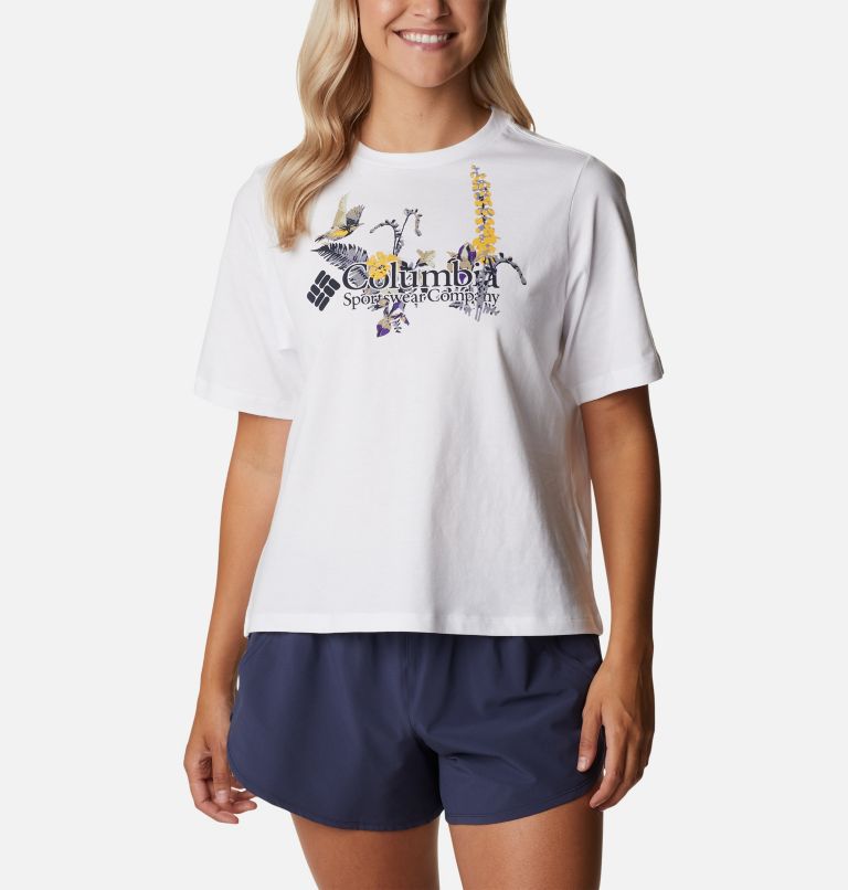 Thumbnail: Women's North Cascades Relaxed T-Shirt, Color: White, Fieldcreek Graphic, image 1