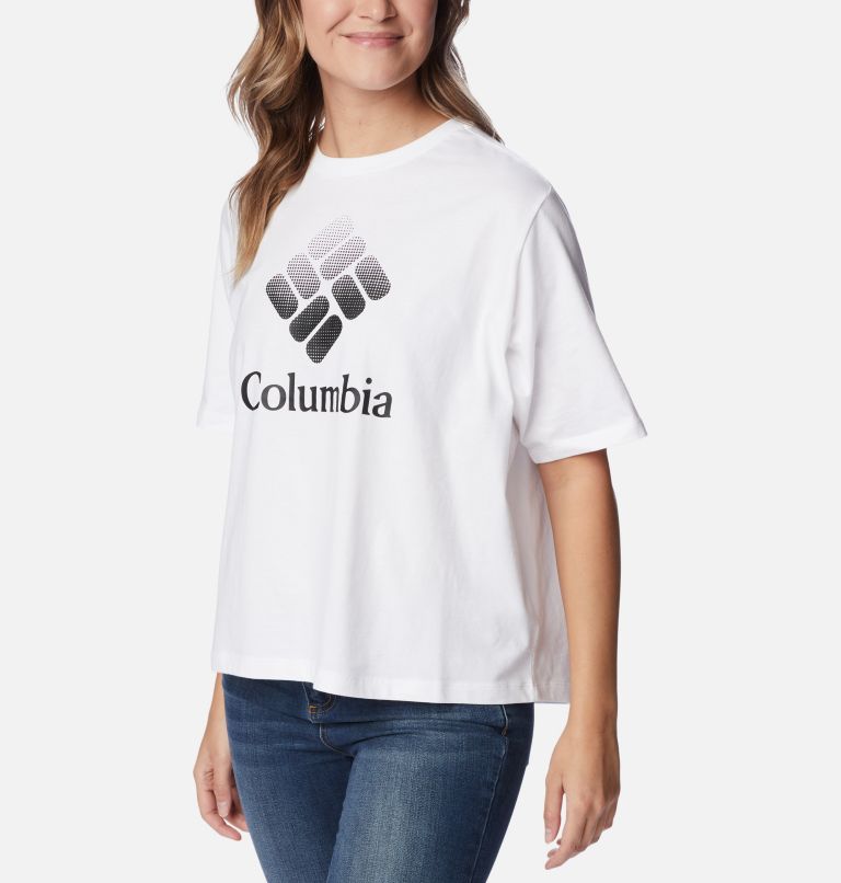 Thumbnail: T-shirt décontracté North Cascades Femme, Color: White, CSC Stacked Gradient Graphic, image 5