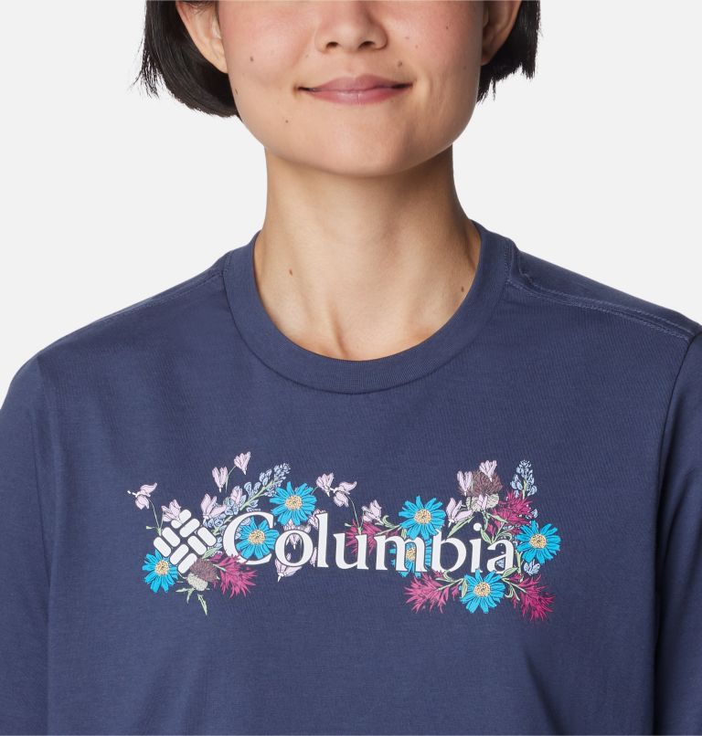 Thumbnail: Women's North Cascades Relaxed T-Shirt, Color: Nocturnal, Branded Bouquet, image 4