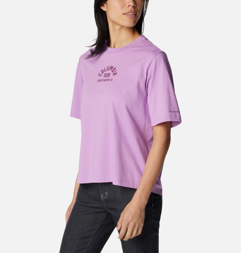 Women's North Cascades Relaxed T-Shirt, Color: Gumdrop, College Life, image 5