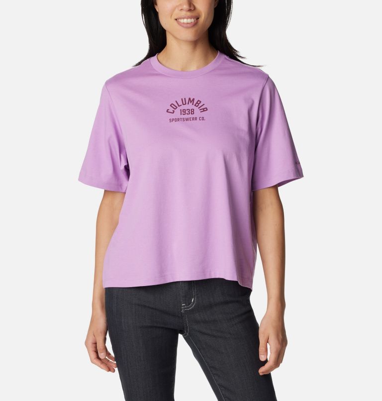 Thumbnail: Women's North Cascades Relaxed T-Shirt, Color: Gumdrop, College Life, image 1