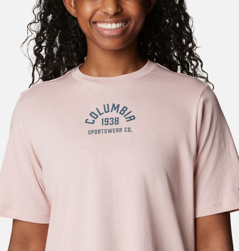Women's North Cascades Relaxed T-Shirt, Color: Dusty Pink, College Life, image 4