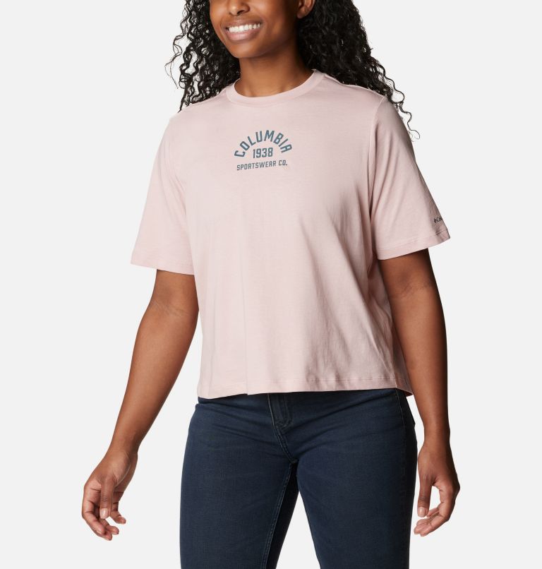Women's North Cascades Relaxed T-Shirt, Color: Dusty Pink, College Life, image 5