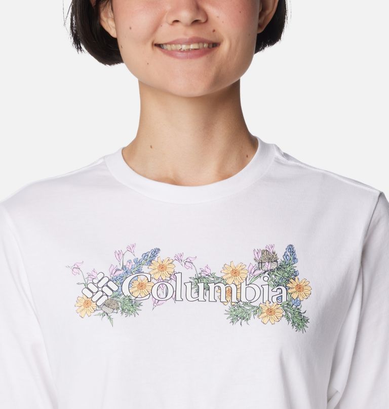 Women's North Cascades Relaxed T-Shirt, Color: White, Branded Bouquet, image 4