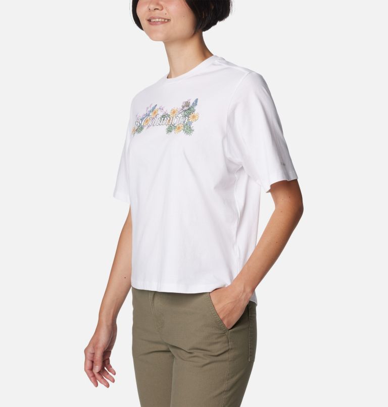 Women's North Cascades Relaxed T-Shirt, Color: White, Branded Bouquet, image 5