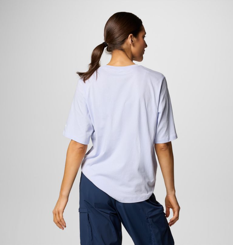 Women's North Cascades Relaxed T-Shirt, Color: Snowdrift, Floral Emblem, image 2