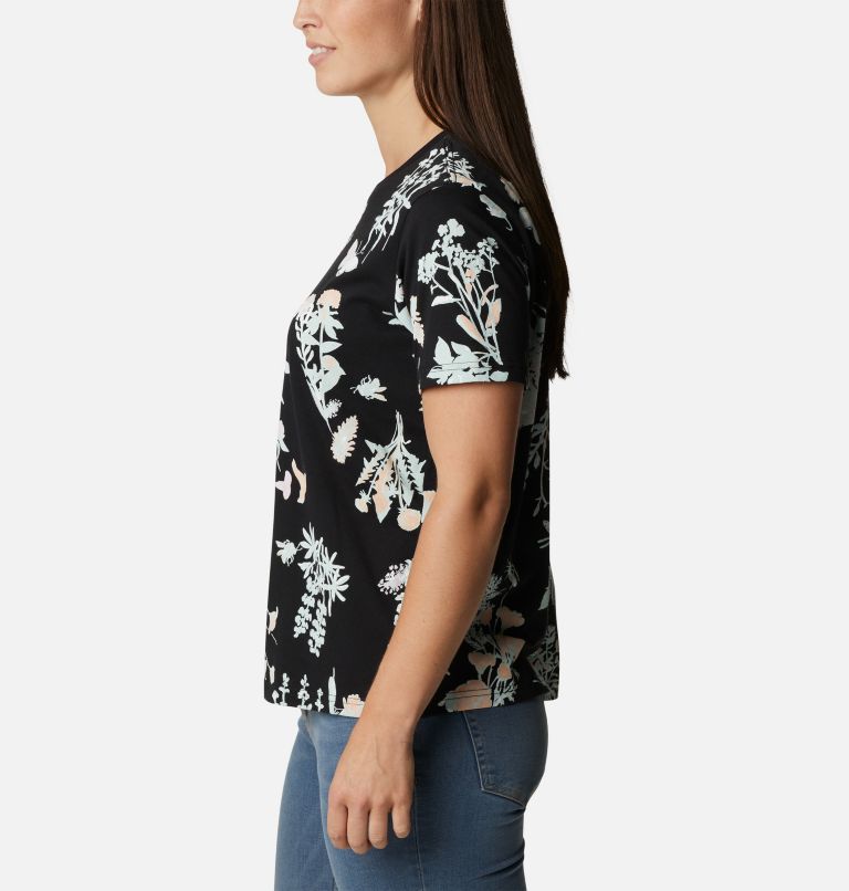 T-shirt casual stampata North Cascades da donna, Color: Black Radical Botanical, image 3