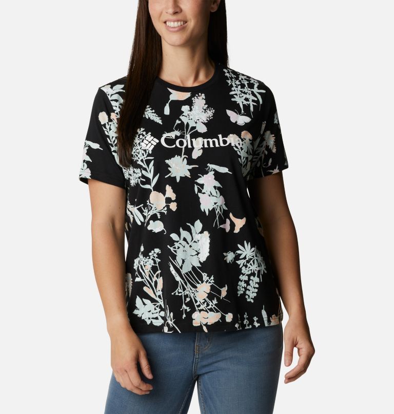 Thumbnail: T-shirt Imprimé Casual North Cascades Femme, Color: Black Radical Botanical, image 1