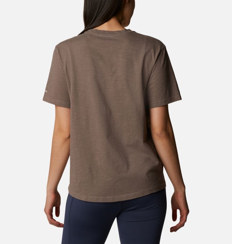 Women’s Break It Down Casual Organic Cotton T-Shirt, Color: Iron, Graphic Hummingbird, image 2