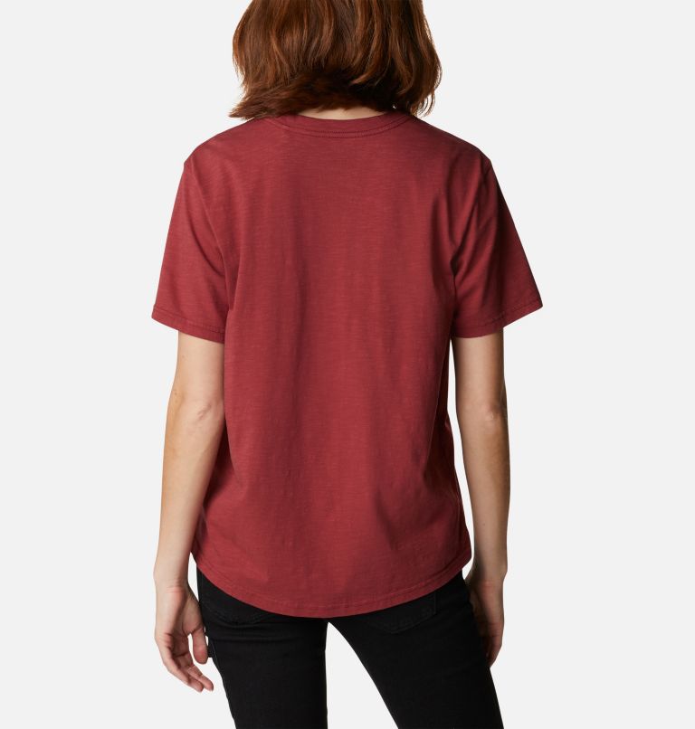 Thumbnail: Women's Break it Down T-Shirt, Color: Marsala Red, Graphic Butterfly, image 2