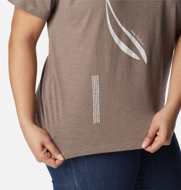 Women's Break it Down T-Shirt - Plus Size, Color: Iron, Graphic Hummingbird, image 5