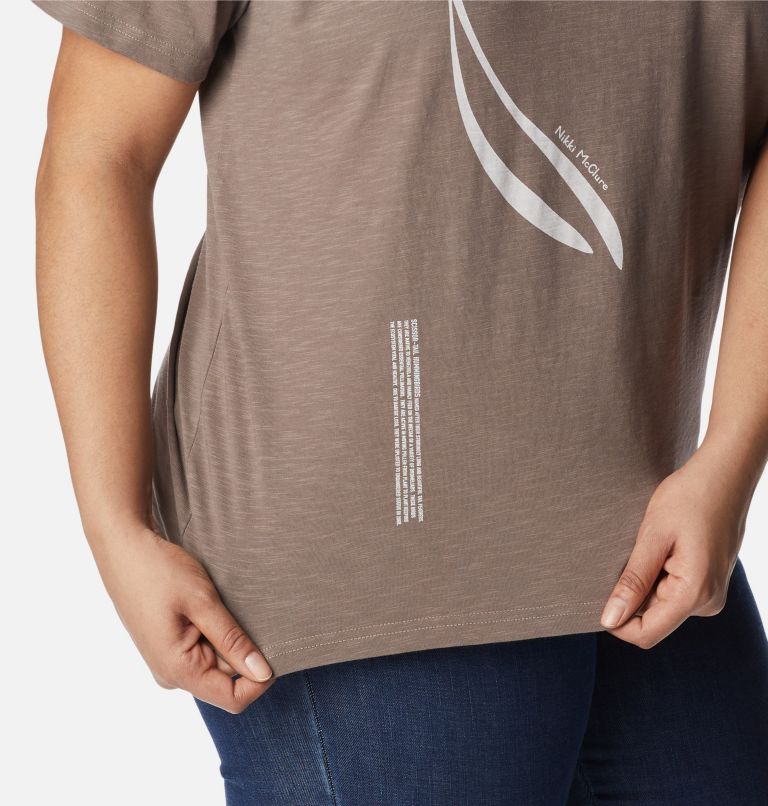 Thumbnail: Women's Break it Down T-Shirt - Plus Size, Color: Iron, Graphic Hummingbird, image 5