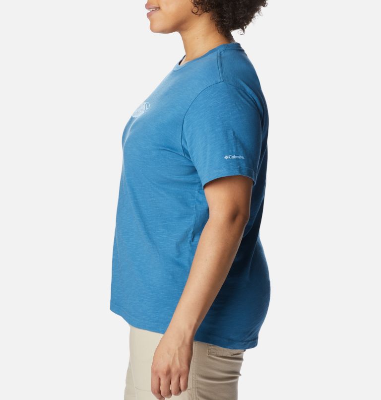 Women's Break it Down T-Shirt - Plus Size, Color: Mineral Blue, Graphic Hummingbird, image 3