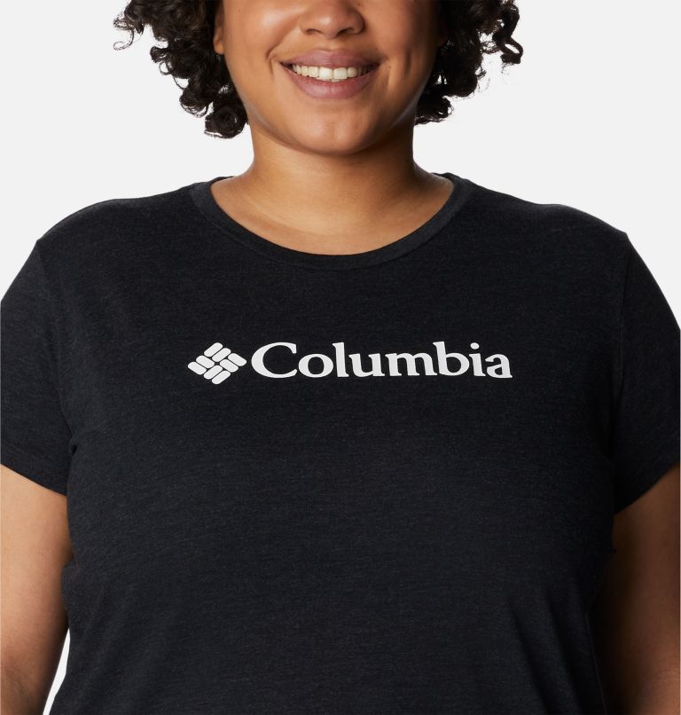 Haut imprimé à manches courtes Columbia Trek Femme - Grandes tailles, Color: Black Heather, Gem Columbia, image 4