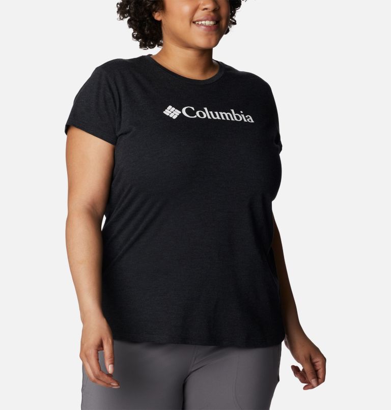 Haut imprimé à manches courtes Columbia Trek Femme - Grandes tailles, Color: Black Heather, Gem Columbia, image 5