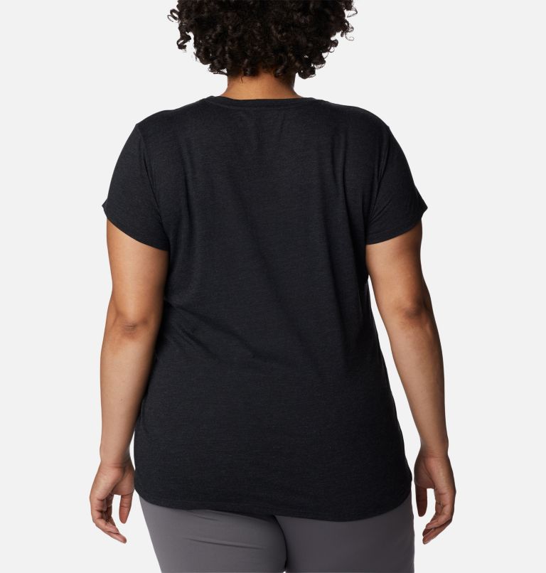 Women's Columbia Trek Short Sleeve Graphic Shirt - Plus Size, Color: Black Heather, Gem Columbia