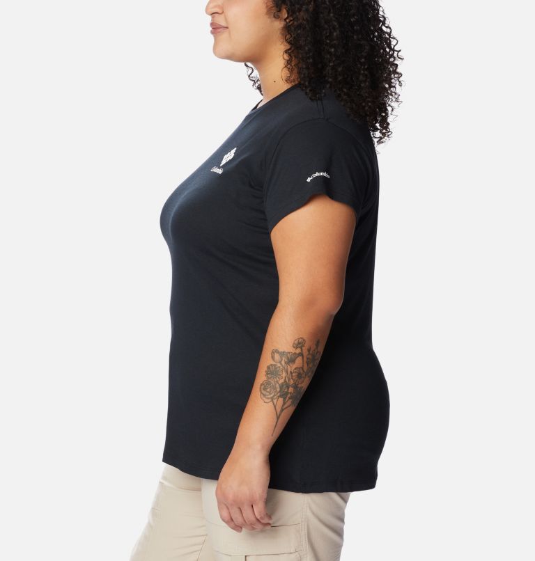 Women's Columbia Trek Short Sleeve Graphic Shirt - Plus Size, Color: Black, CSC Stacked Mini Graphic, image 3