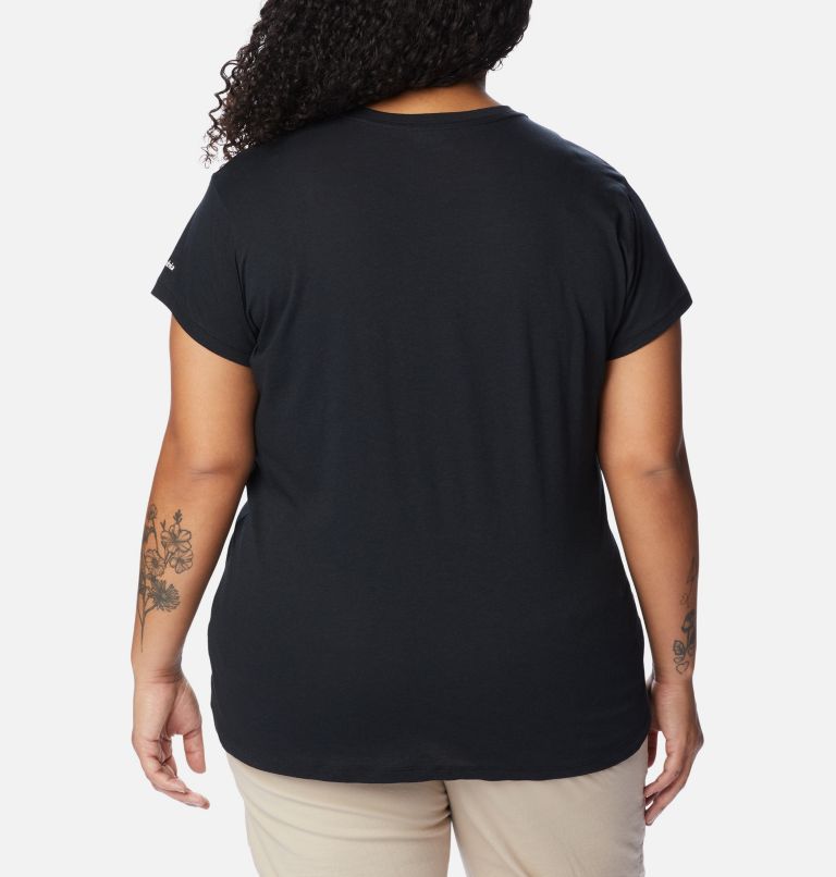 Women's Columbia Trek Short Sleeve Graphic Shirt - Plus Size, Color: Black, CSC Stacked Mini Graphic, image 2