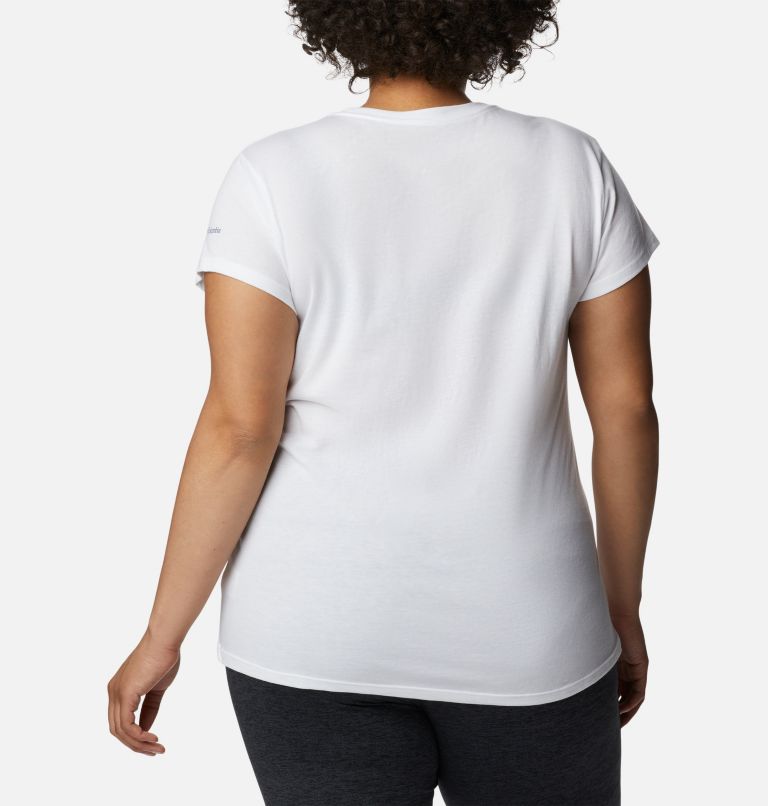 Thumbnail: Women's Columbia Trek Short Sleeve Graphic Shirt - Plus Size, Color: White, Blocked Rainbow, image 2