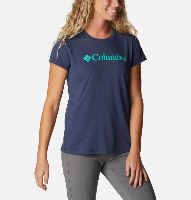 Thumbnail: T-shirt Graphique Casual Trek Femme, Color: Nocturnal Heather, Gem Columbia, image 5