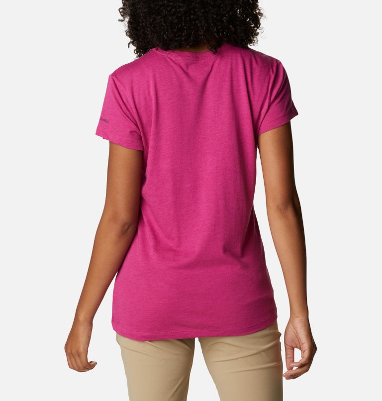Camiseta casual estampada Trek para mujer, Color: Wild Fuchsia Heather, Gem Columbia, image 2