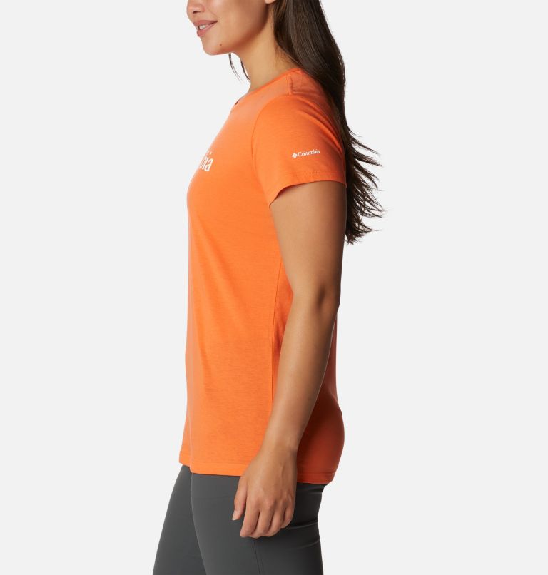 Women’s Trek Casual Graphic T-Shirt, Color: Sunset Orange, CSC Branded Graphic, image 3
