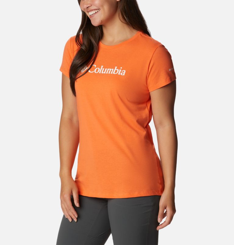 Thumbnail: Women’s Trek Casual Graphic T-Shirt, Color: Sunset Orange, CSC Branded Graphic, image 5