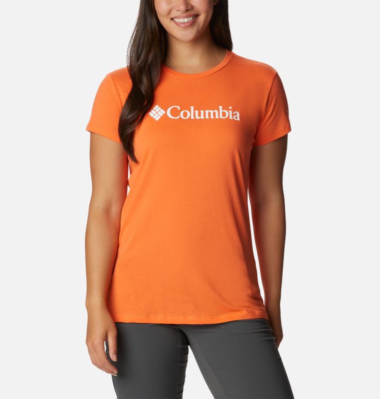 Women’s Trek Casual Graphic T-Shirt, Color: Sunset Orange, CSC Branded Graphic, image 1