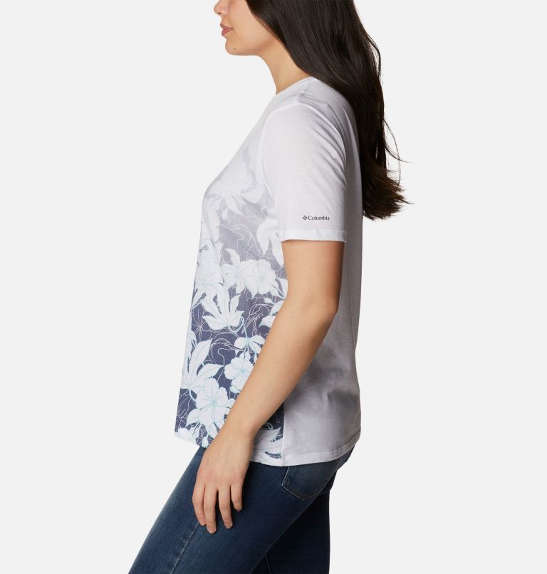 Thumbnail: Women's Daisy Days Gradient Short Sleeve T-Shirt, Color: White, Lakeside Floral, image 3