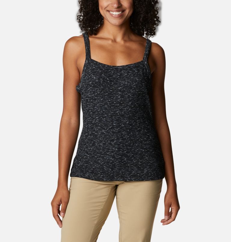 Women's Stanley Park Tank, Color: Black Spacedye, image 1