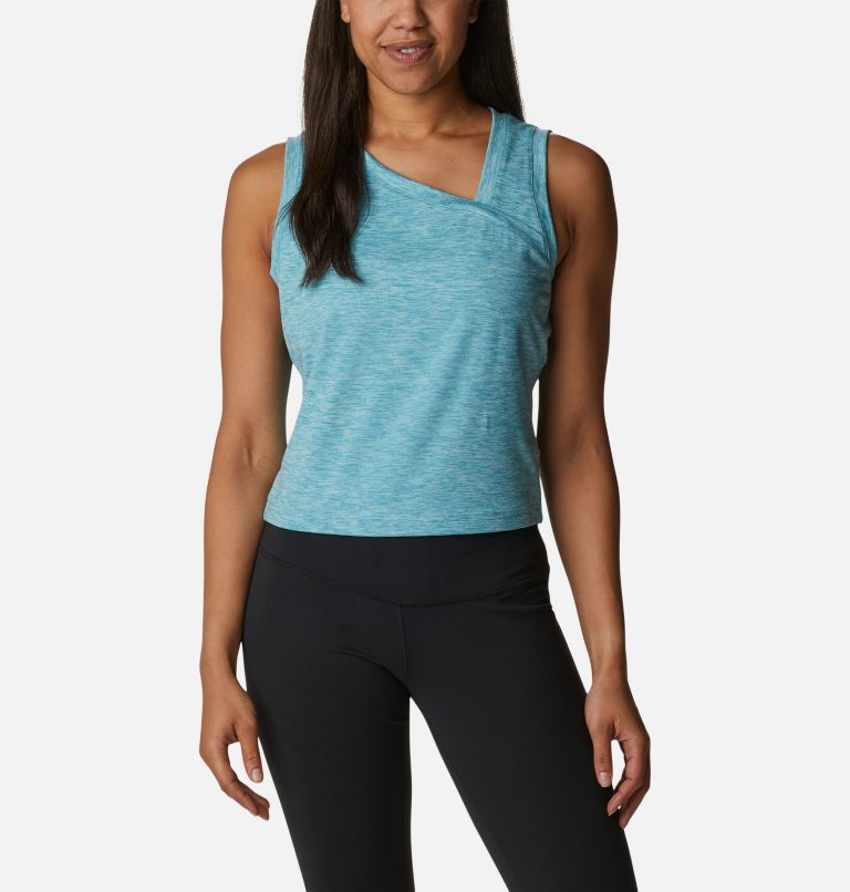 Thumbnail: Women’s Weekend Adventure Technical Tank Top, Color: Sea Wave Heather, image 1