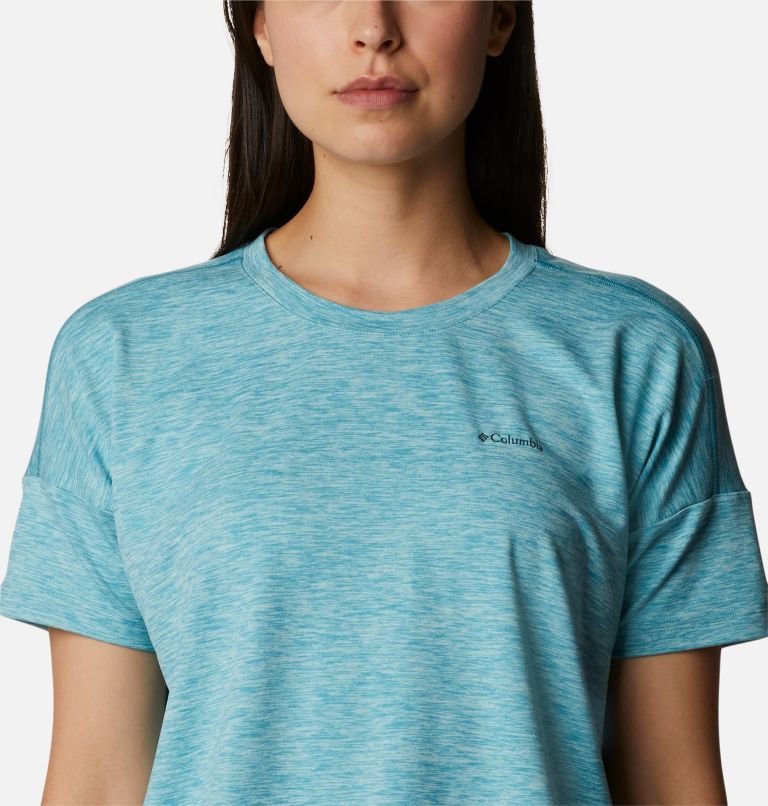 Thumbnail: T-shirt à manches courtes Weekend Adventure Femme, Color: Sea Wave Heather, image 4