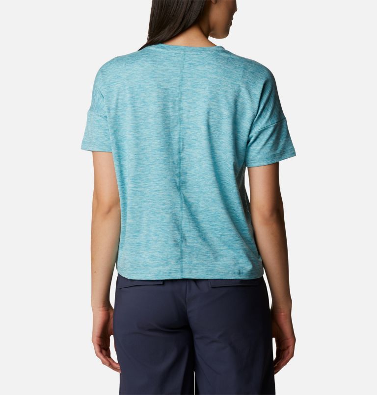 Women's Weekend Adventure Short Sleeve T-Shirt, Color: Sea Wave Heather, image 2