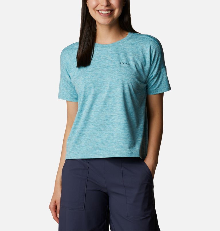 Thumbnail: T-shirt à manches courtes Weekend Adventure Femme, Color: Sea Wave Heather, image 1