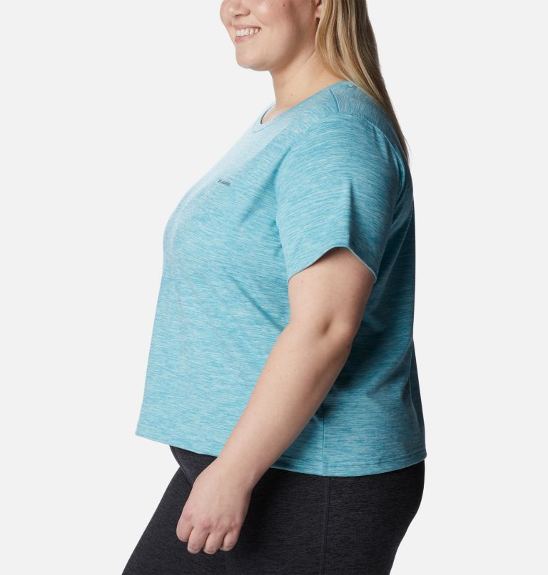 Women's Weekend Adventure Short Sleeve T-Shirt, Color: Sea Wave Heather, image 3