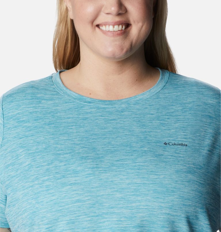 Women's Weekend Adventure Short Sleeve T-Shirt, Color: Sea Wave Heather, image 4