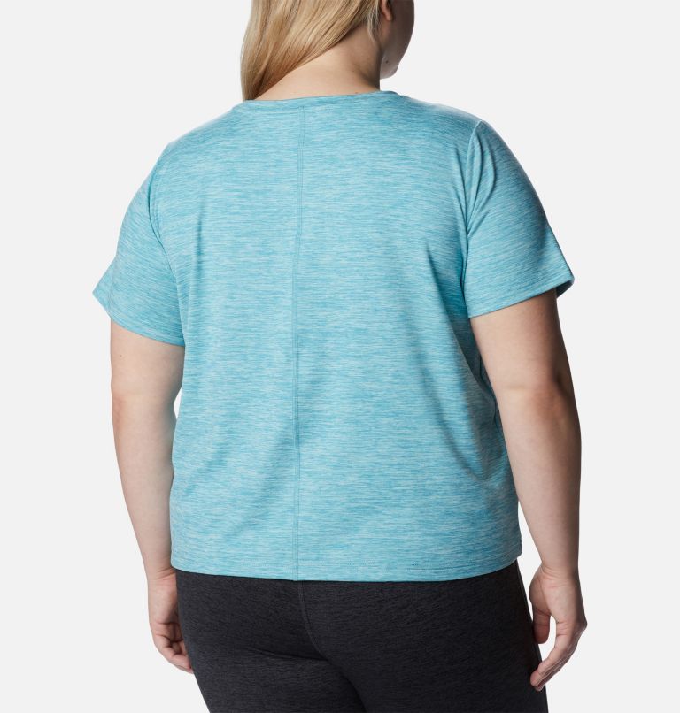Thumbnail: Women's Weekend Adventure Short Sleeve T-Shirt - Plus Size, Color: Sea Wave Heather, image 2
