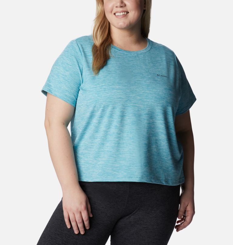Women's Weekend Adventure Short Sleeve T-Shirt, Color: Sea Wave Heather, image 1